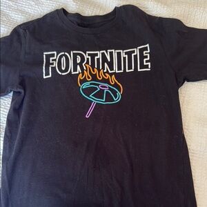 Fortnite Black Short Sleeve Tee with Colorful Graphic